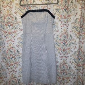 Isaac Mizrahi size 8 blue & white stripe dress